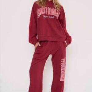 The Mayfair Group Emotional Support Wide Leg Sweatpants NWT
